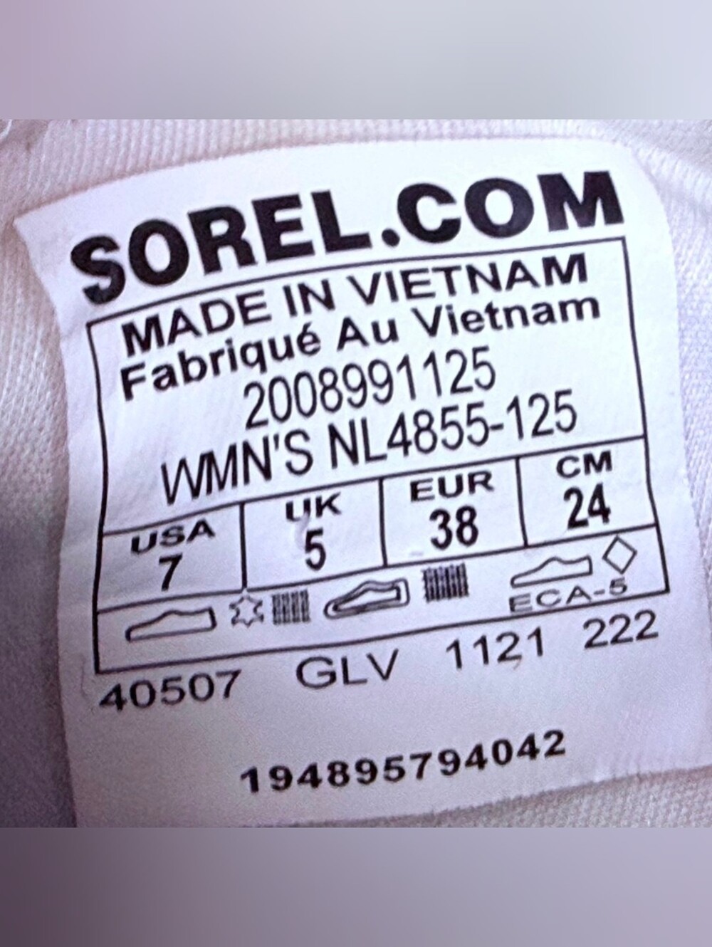 Sorel Kinetic Impact Lace Sneakers White Grey Women's Size 7 - Picture 5 of 10